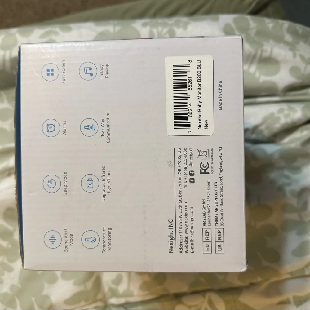 NexiGo B200 Baby Monitor with Camera - Blue - New in Box